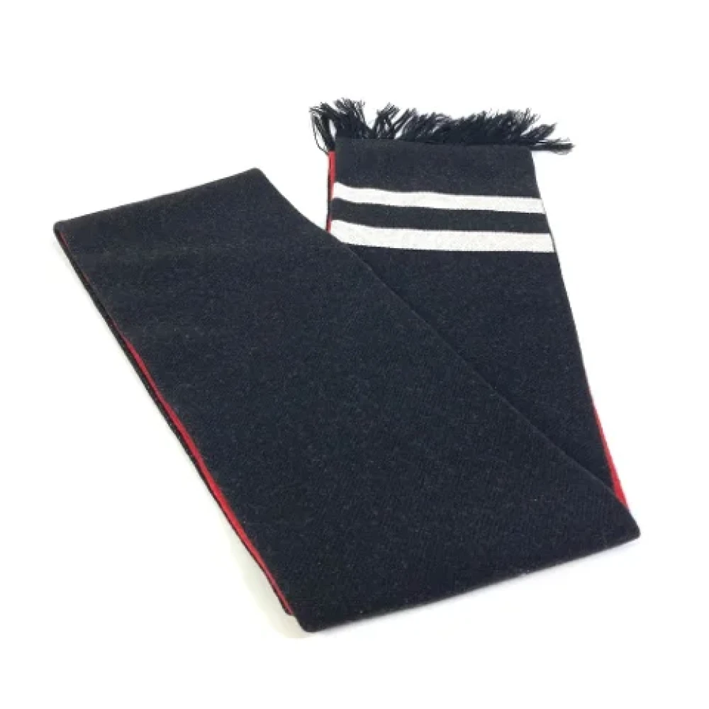 Gucci Vintage Pre-owned Wool scarves Black Heren