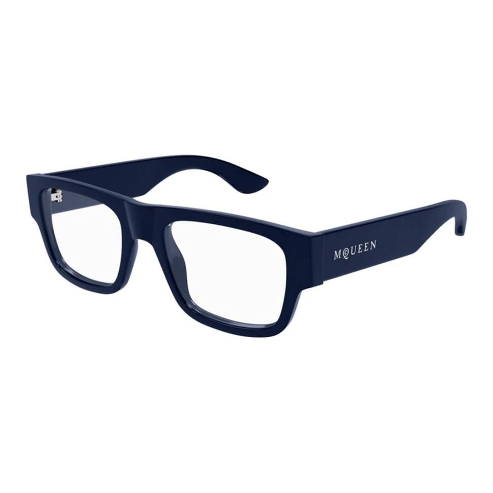Alexander Mcqueen Men's Blue Am0511o 003 Optical Frame - Glasses - 53 Mm - Accessories
