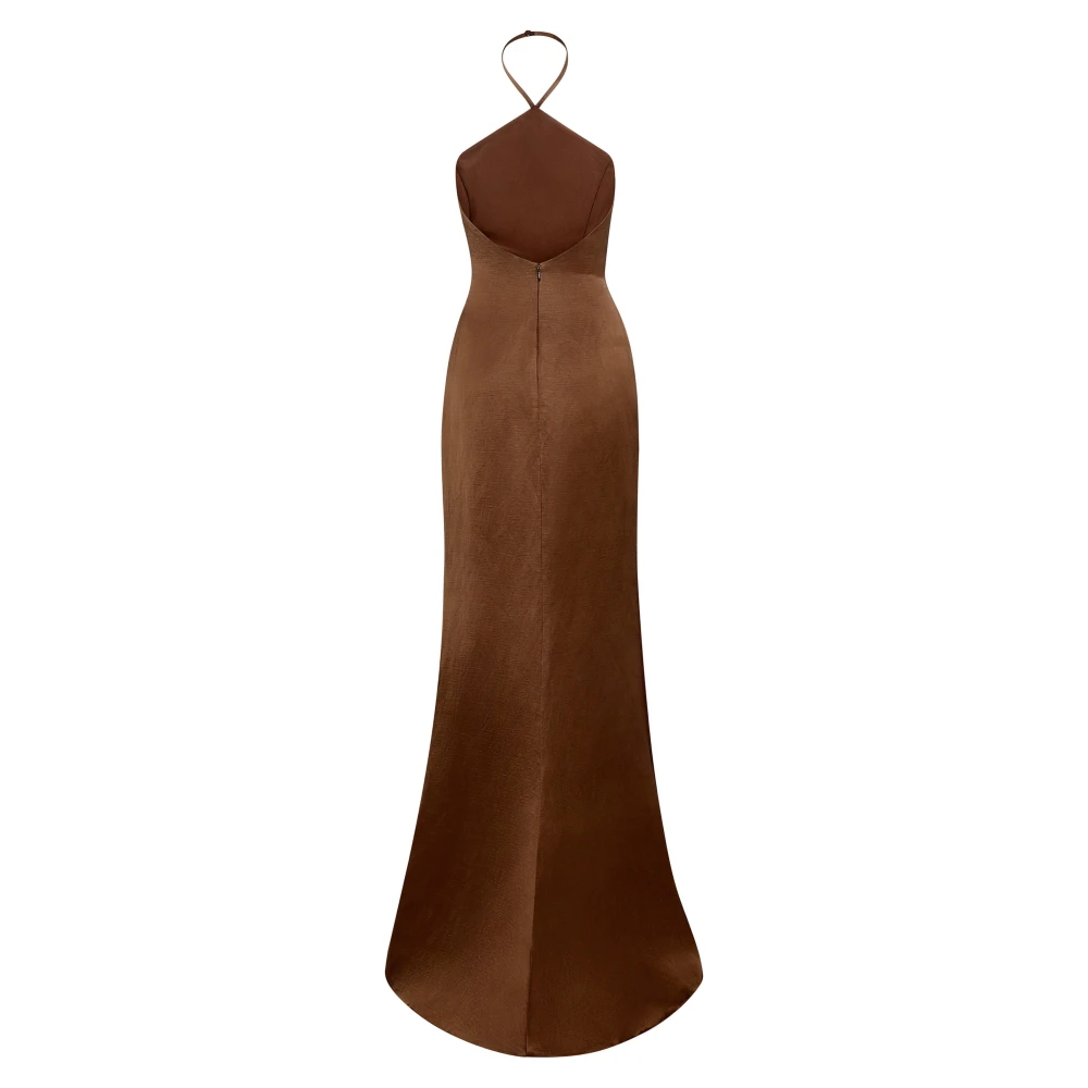 MVP wardrobe Catalina Lange Jurk Brown Dames