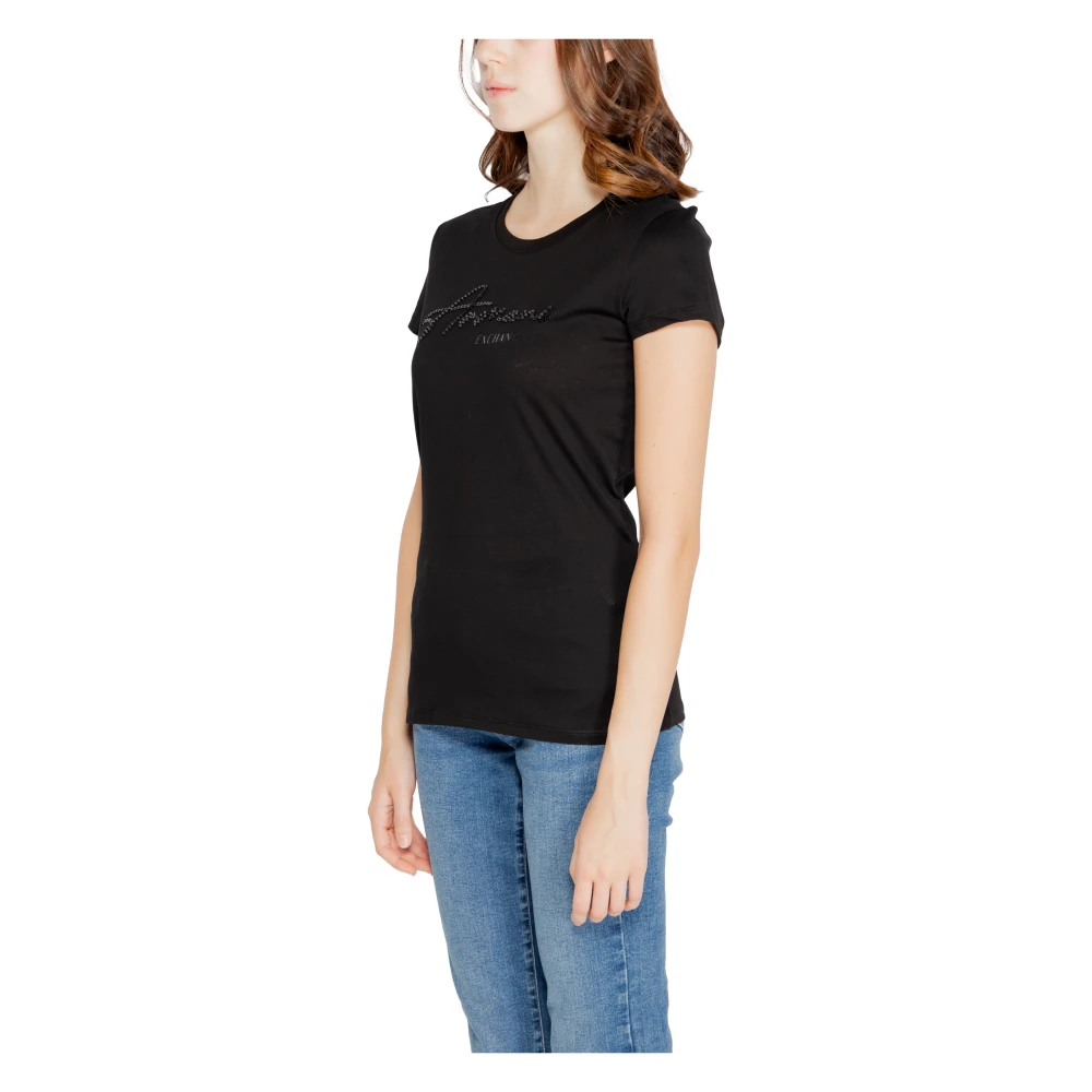 Armani Exchange Herfst Winter Dames T-shirts Collectie Black Dames