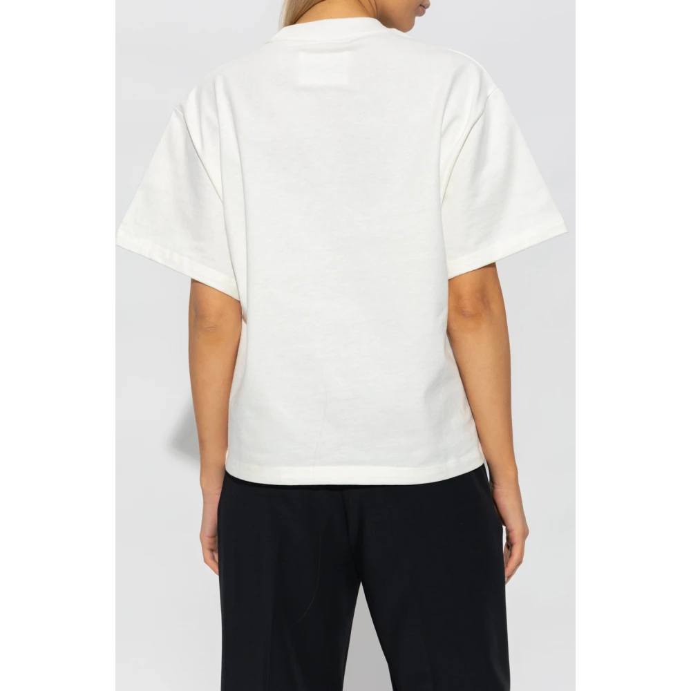 Jil Sander Logo T-shirt White Dames