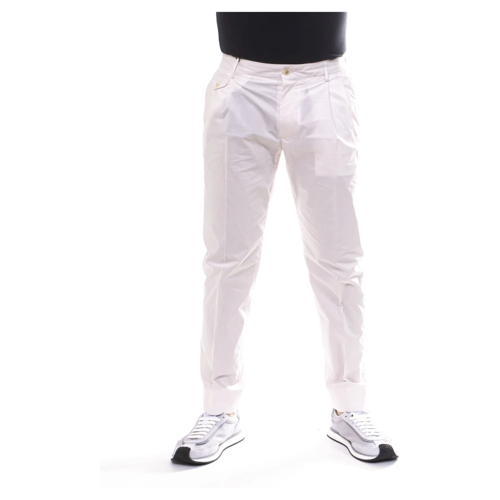 Dolce & Gabbana Men's White Trousers Stylish Model - Slim-Fit Trousers - 2XL - Trousers