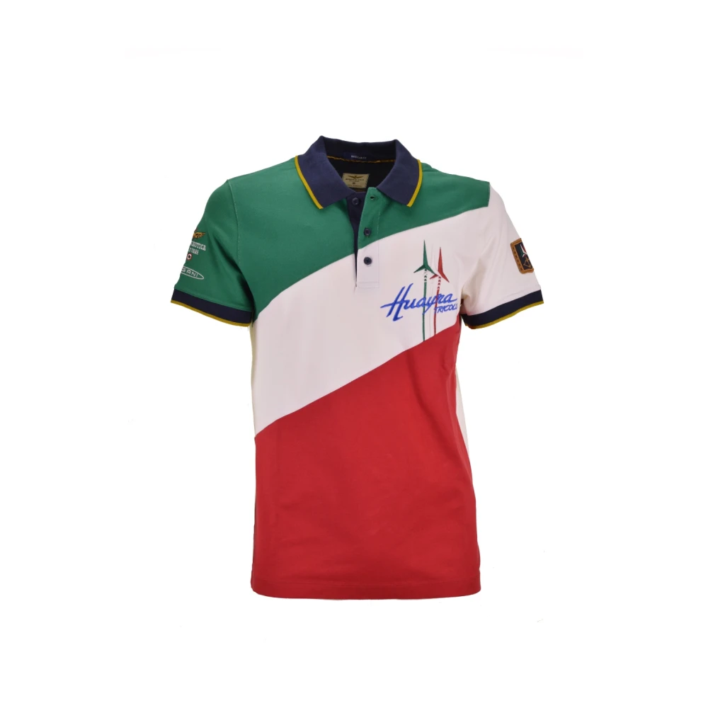 Aeronautica militare Huayra Tricolore Polo Shirt Multicolor Heren