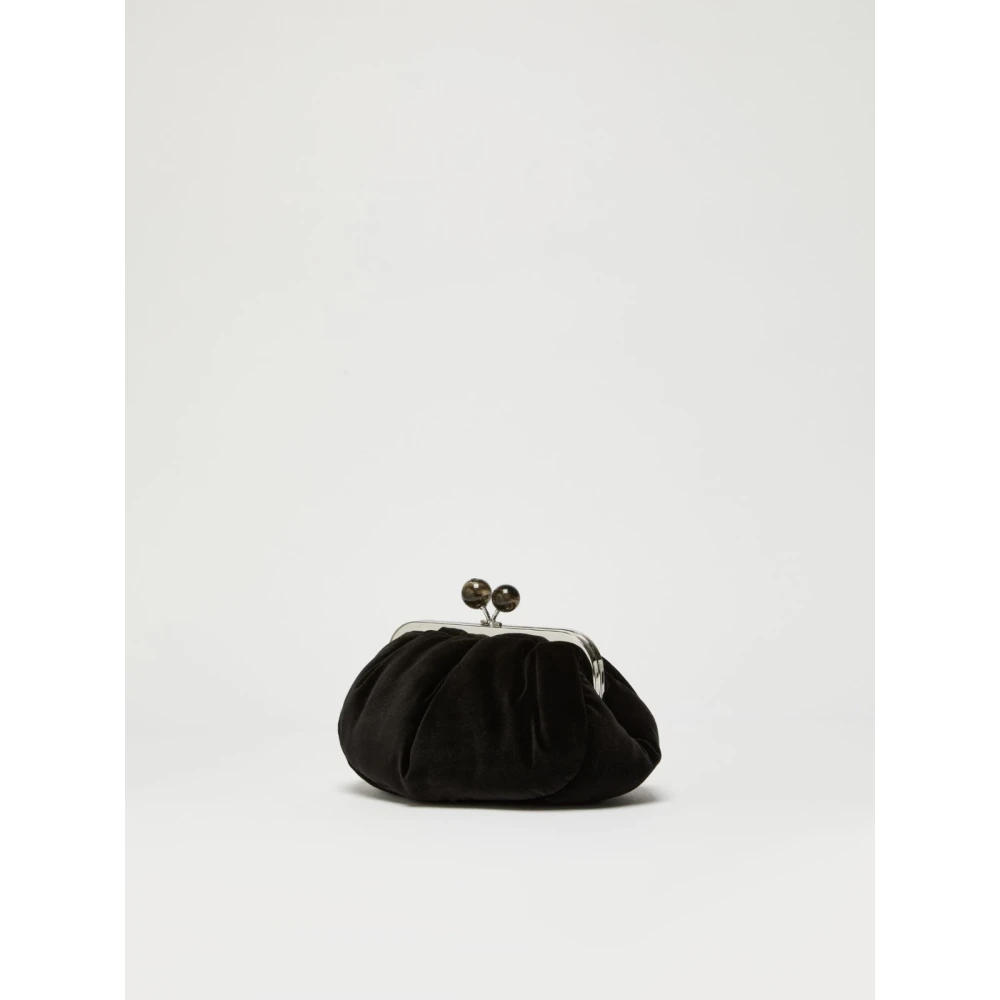 Max Mara Weekend Satijnen Franje Mini Tas Black Dames