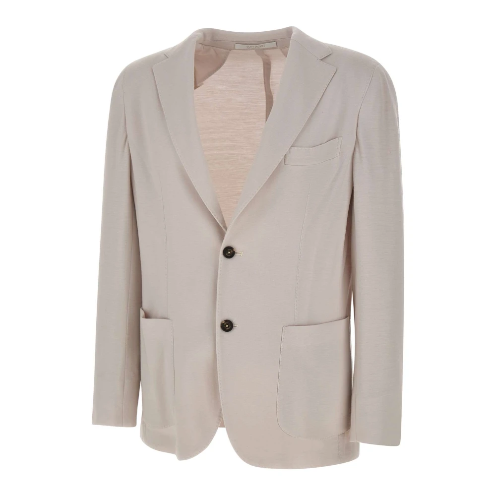 Eleventy Men's Beige Blazers, L, Iconic Soft Jacket