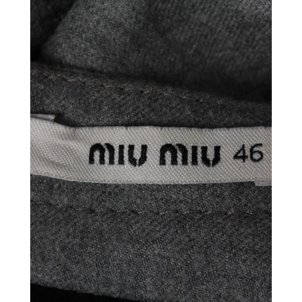 Miu Pre-owned Wool dresses Gray Dames