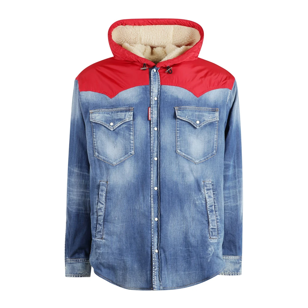 Dsquared2 Casual Katoenen Overhemd voor Mannen Blue Heren