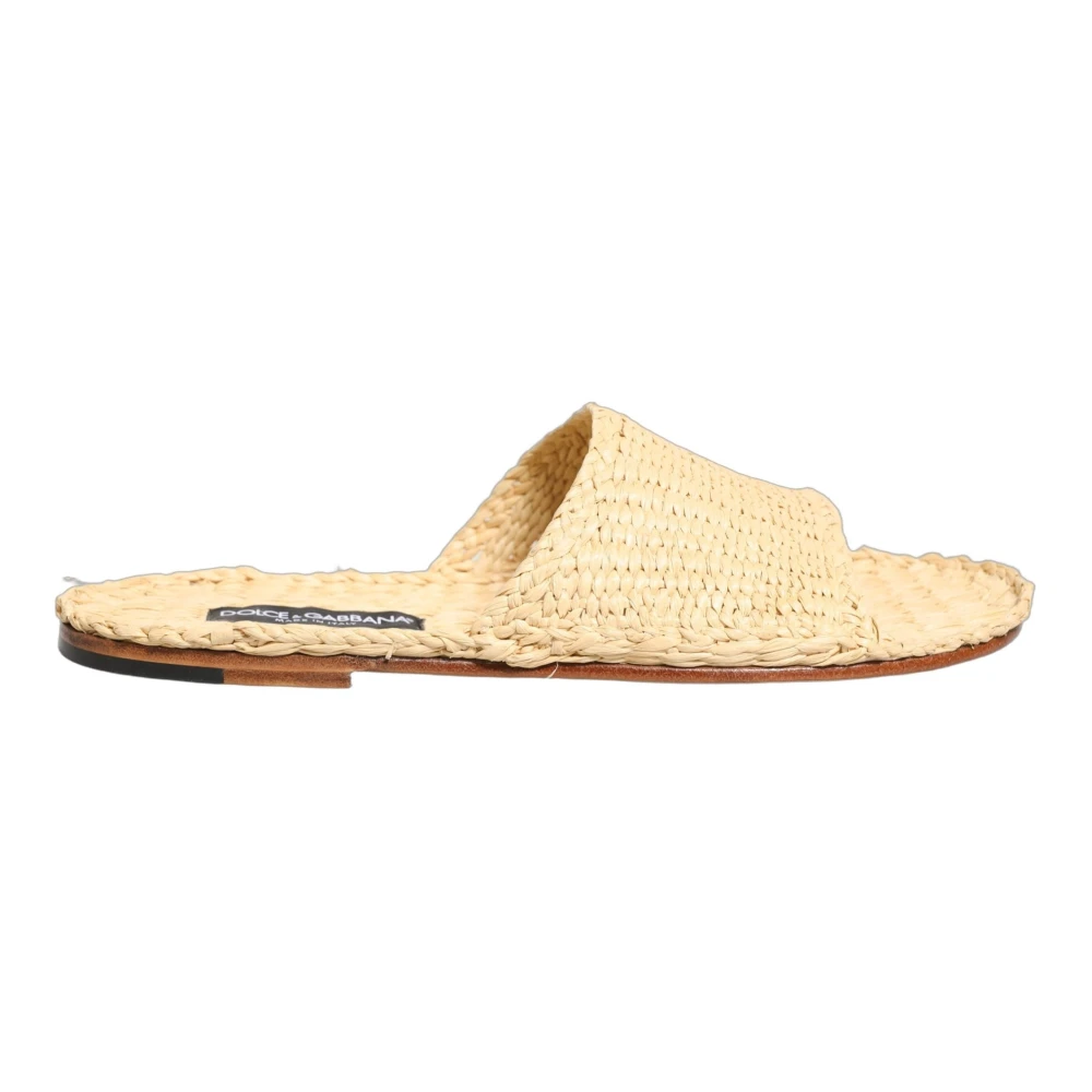 Dolce & Gabbana Men's Beige Slides - Sliders - 10 Uk - Shoes