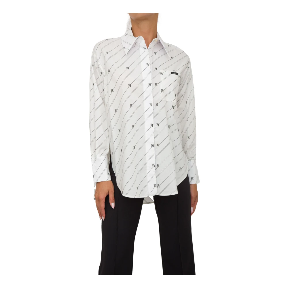 Elisabetta Franchi Stijlvolle Blouse voor Vrouwen White Dames