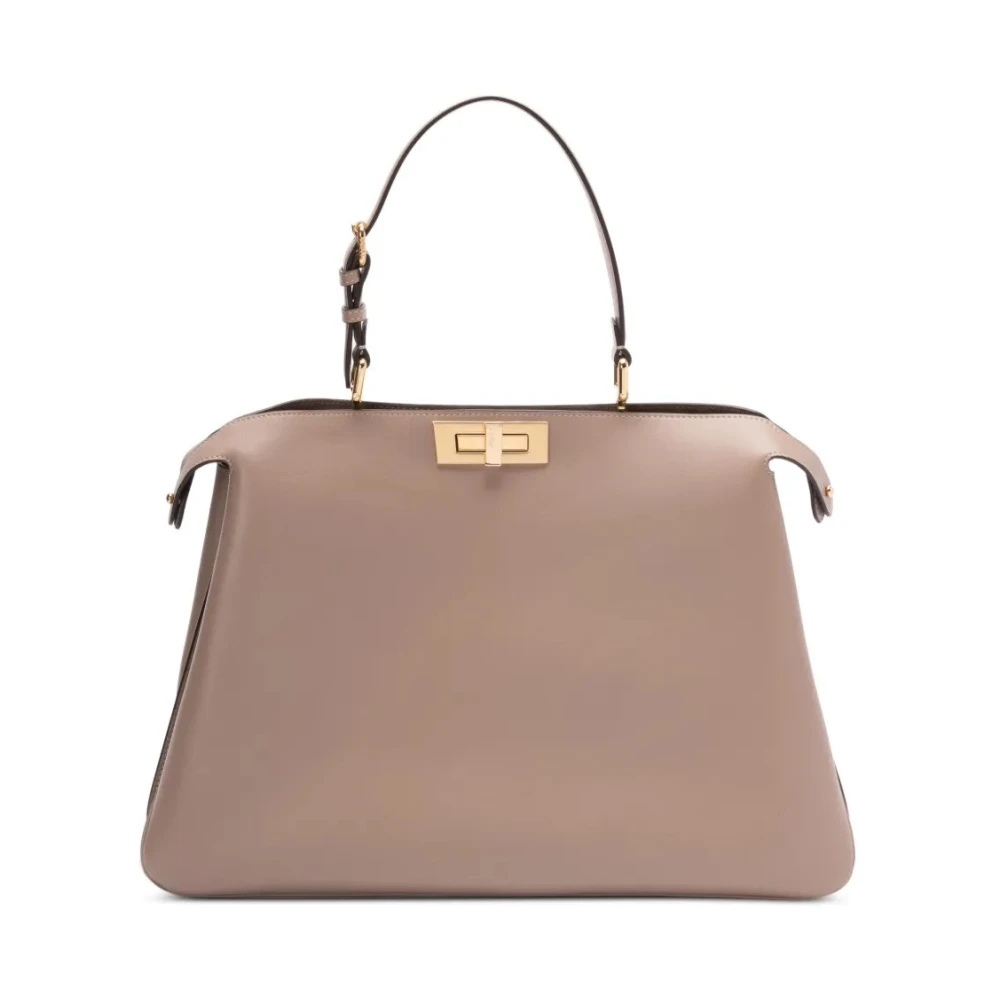 Fendi Zachte Peekaboo Tas in Tortora Kleur Beige Dames