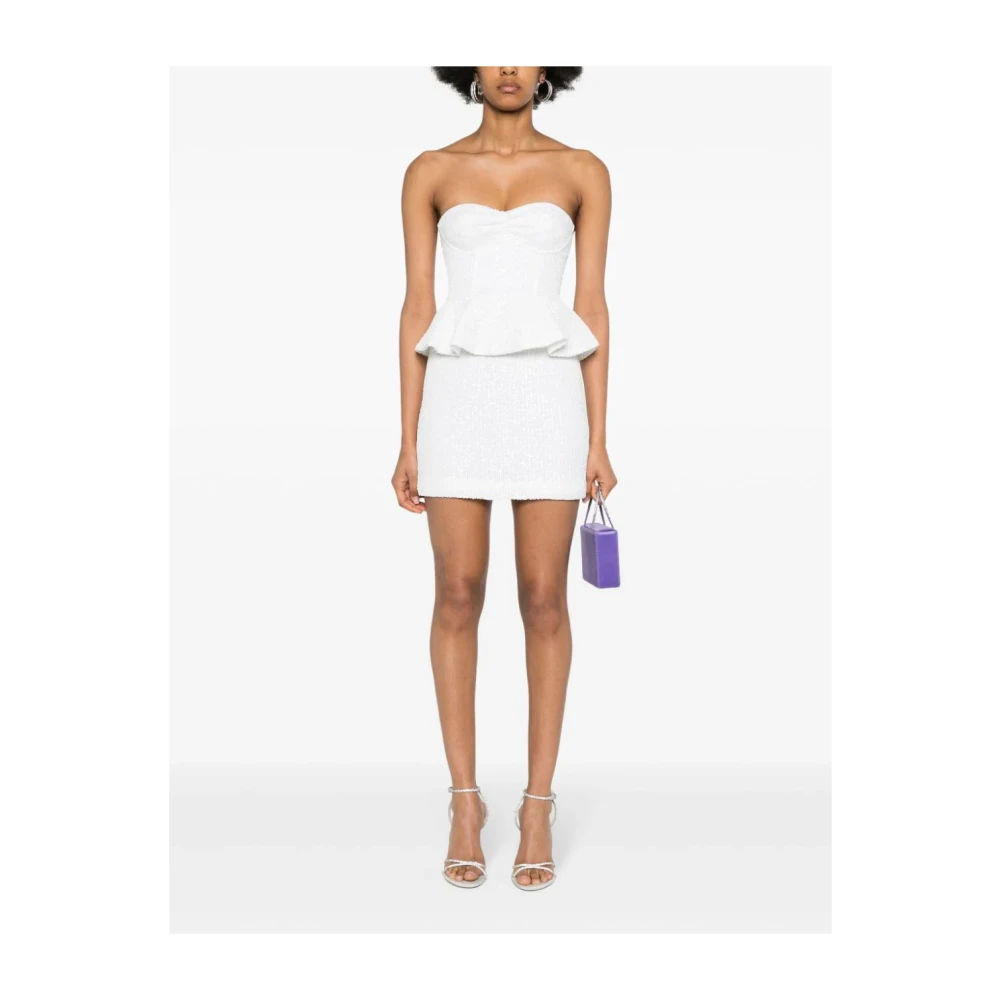 Rotate Birger Christensen Korte Jurk White Dames