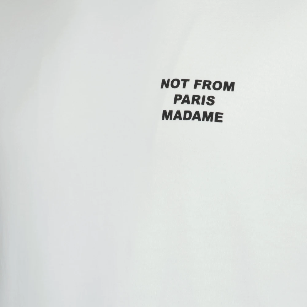 Drole de Monsieur Grappige Slogan T-shirt Lente-Zomer 2025 White Heren