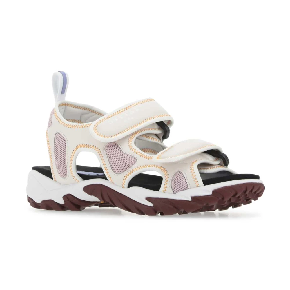 alexander mcqueen Stijlvolle platte sandalen met multicolor stof Beige Unisex