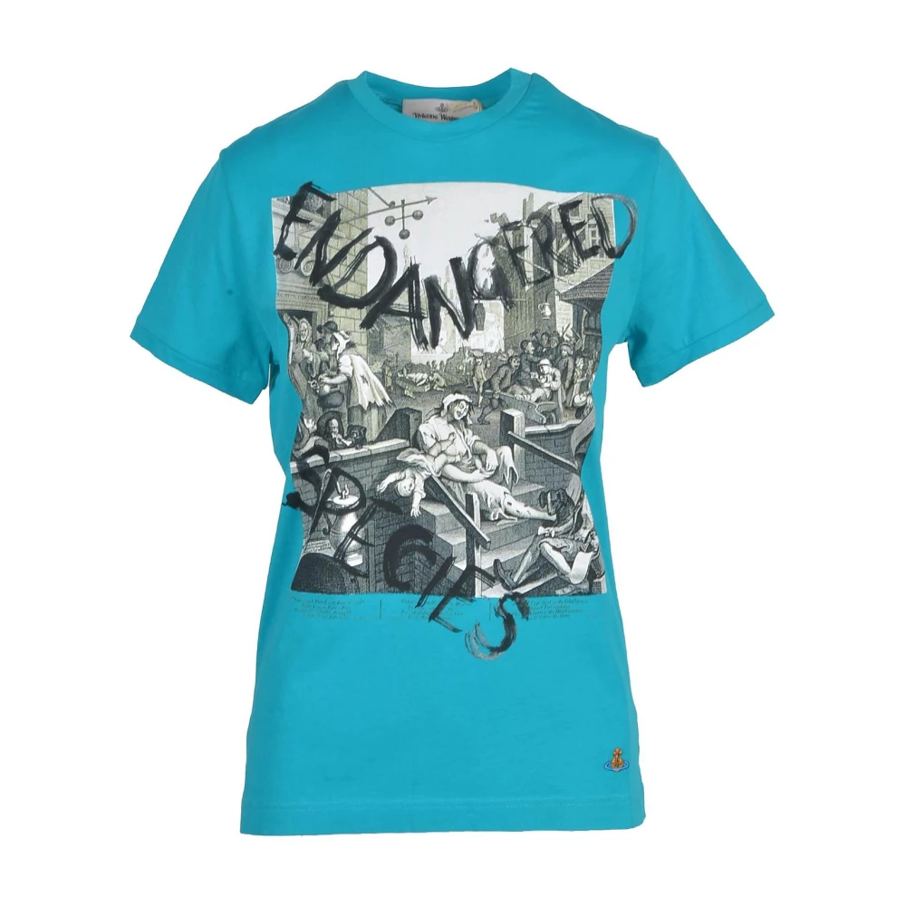 Vivienne Westwood Turquoise T-shirt voor vrouwen Blue Dames