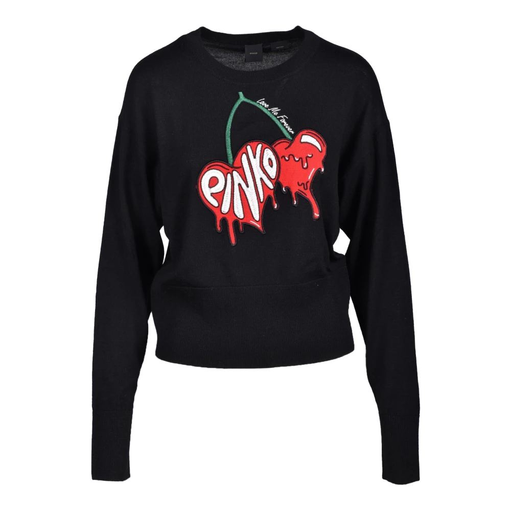 Pinko Wollen Trui Black Dames