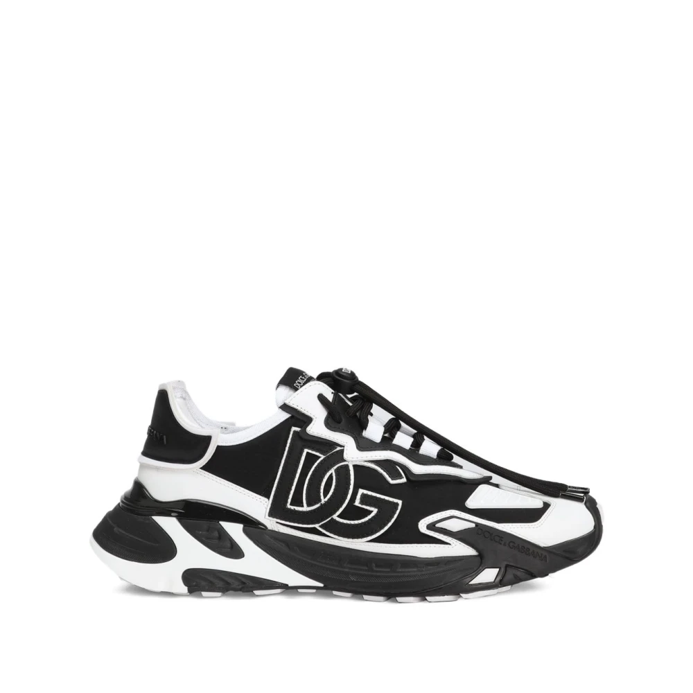 Dolce & Gabbana Men's White Sneakers With Logo Patch