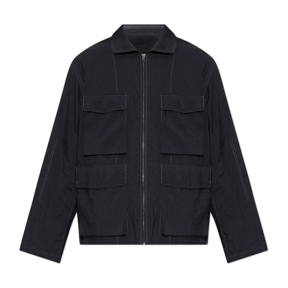 Lemaire Men's Blue Light Jackets, L, 3D Pocket Jacket