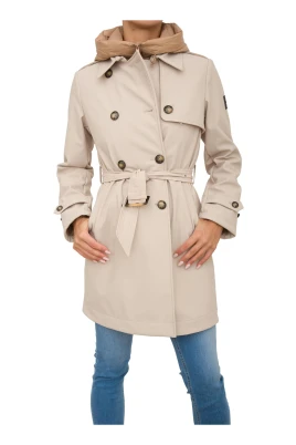 Beige Parka Trench Coat