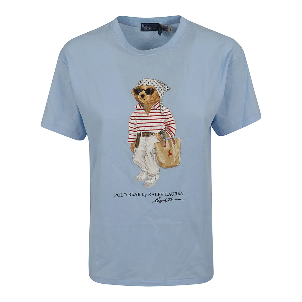 Polo Ralph Lauren Kvinno Blå Toppar Dam, Xs, Stickad T-Shirt