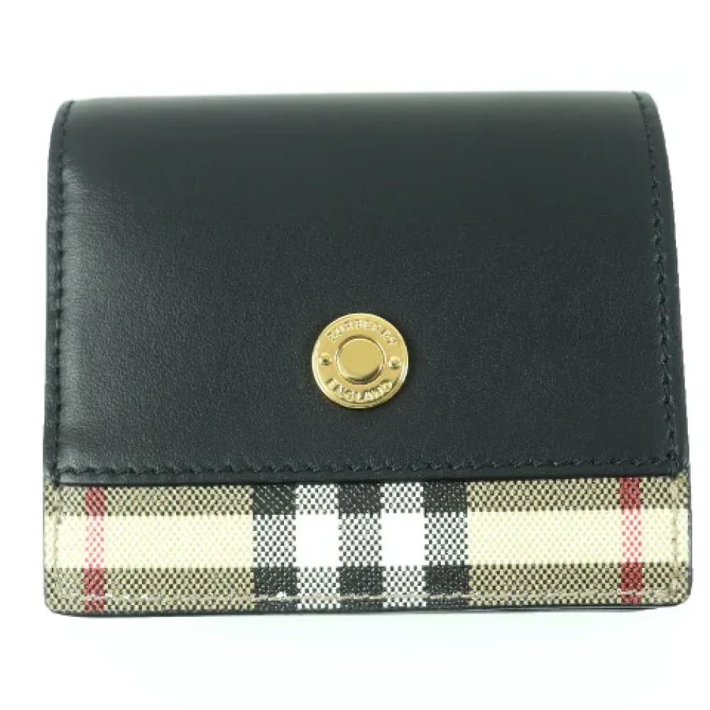 Burberry Vintage Pre-owned Leather wallets Black Dames