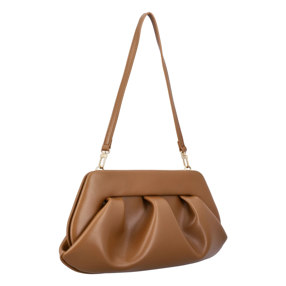 THEMOIRè Karamel Vegan Leren Clutch Handtas Brown Dames