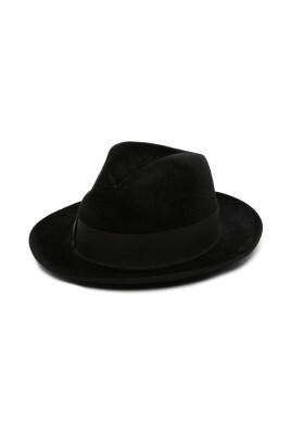 black-felt-hat-with-gold-tone-trim
