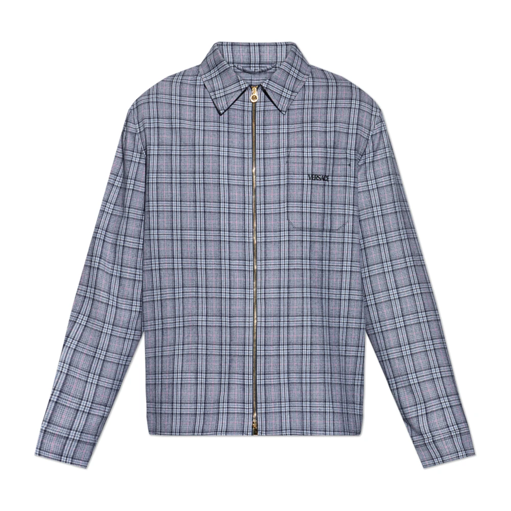 Versace Hombre Azul Camisas, Talla: S