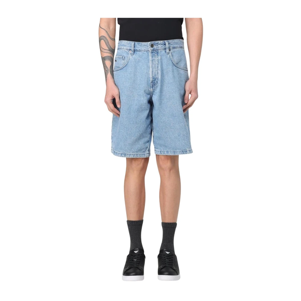 Emporio Armani Uomo Blu Shorts Denim Vestibilità Classica