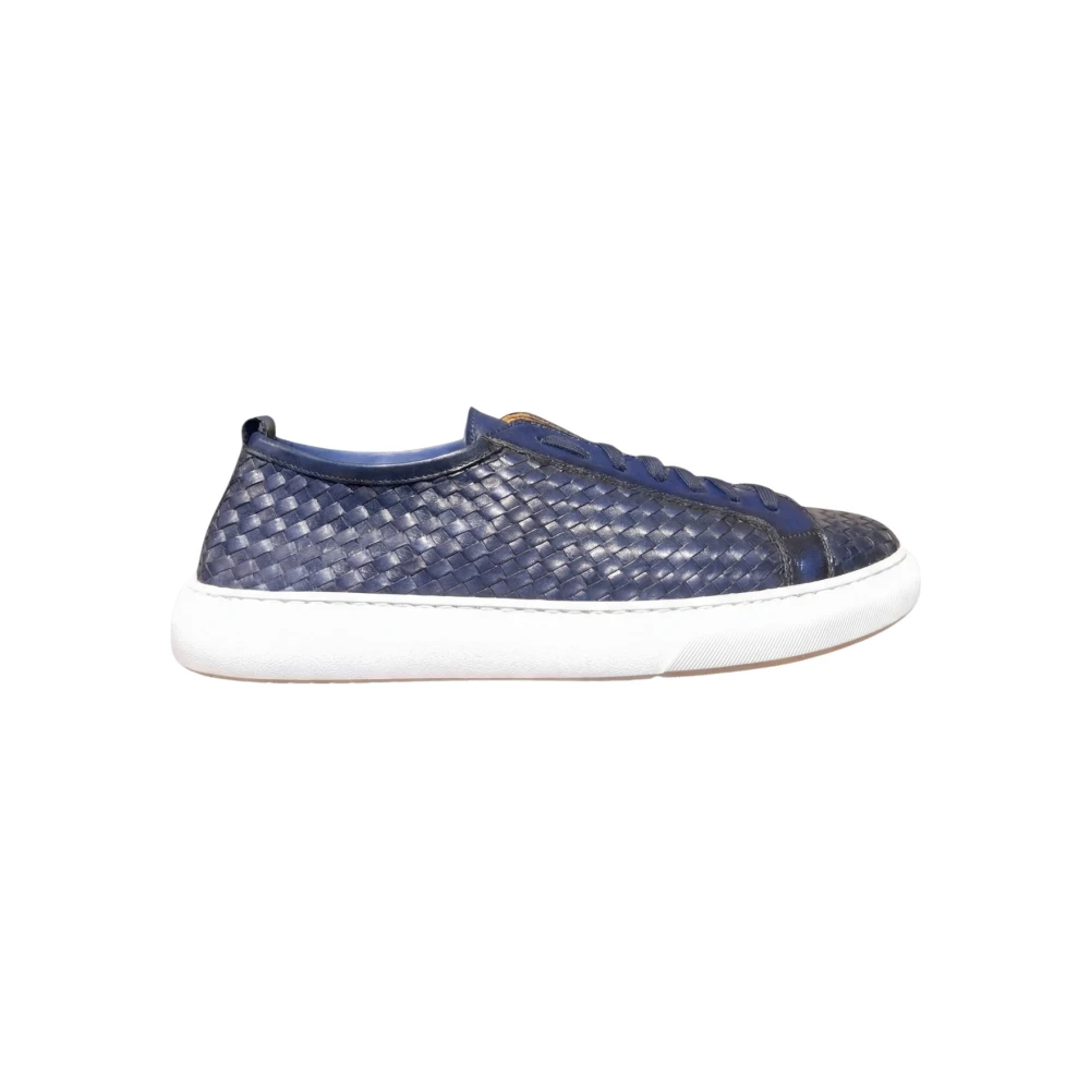 Calce Interwoven Leather Sneakers Heren Schoenen Blauw