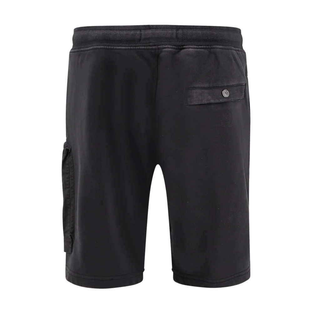 Stone Island Katoenen Jogger Bermuda Shorts met Zakken Black Heren