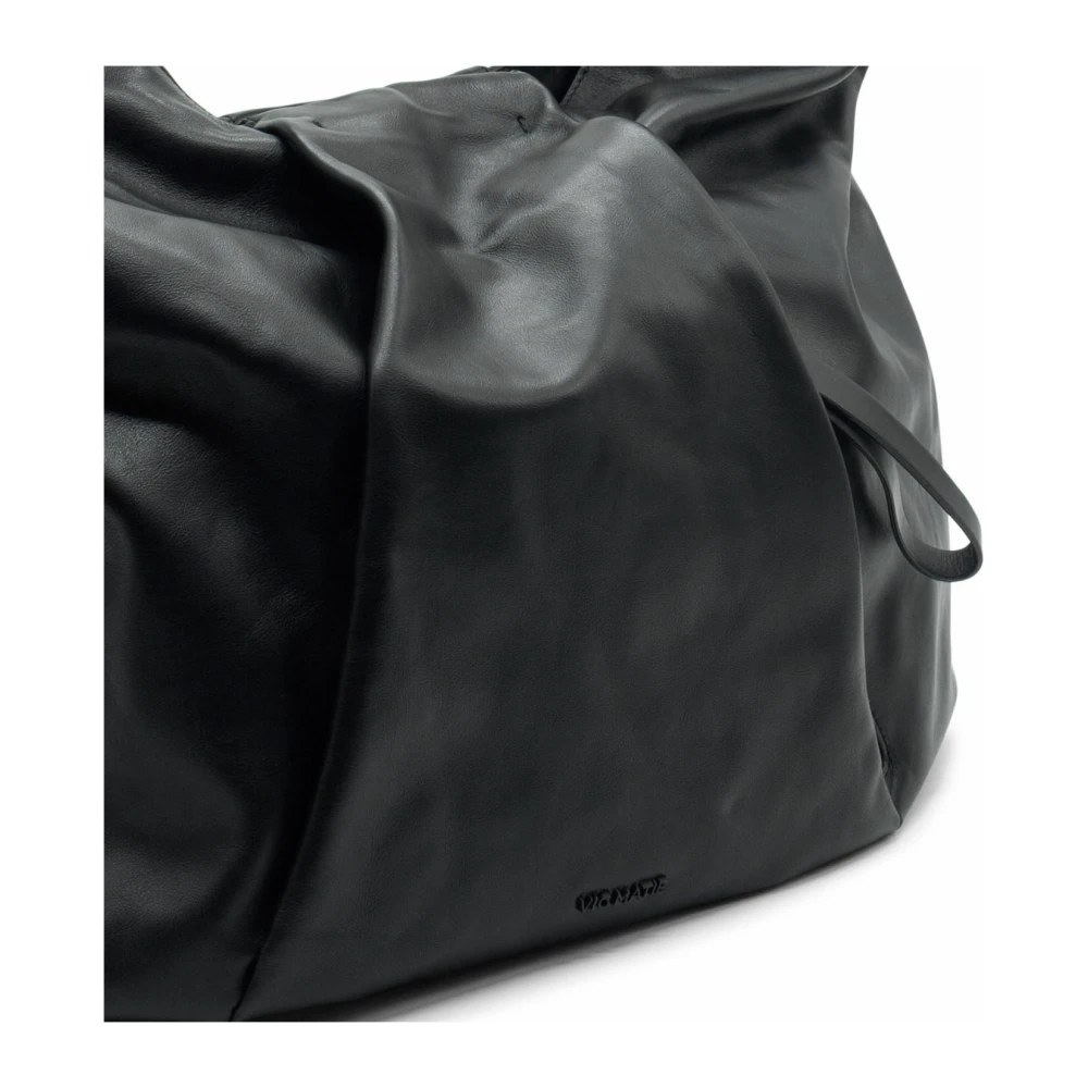 Vic Matié Zwarte Maxi Shopper met Plooien Black Dames
