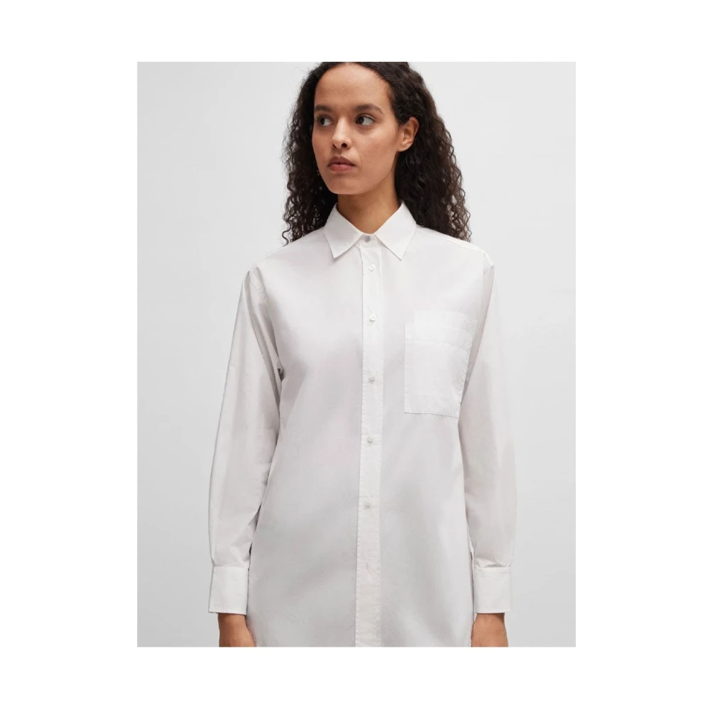 Hugo Boss Stijlvol Overhemd voor Mannen White Dames