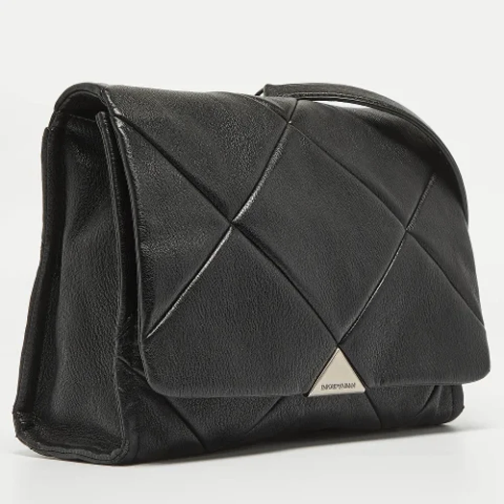 Armani Pre-owned Fabric shoulder-bags Black Dames