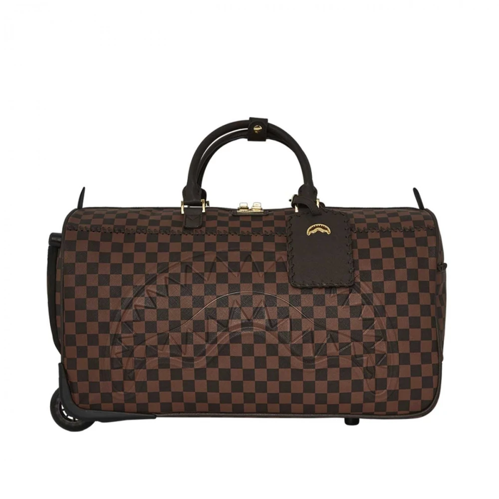 Sprayground Core Emboss Check Reistas Brown Heren