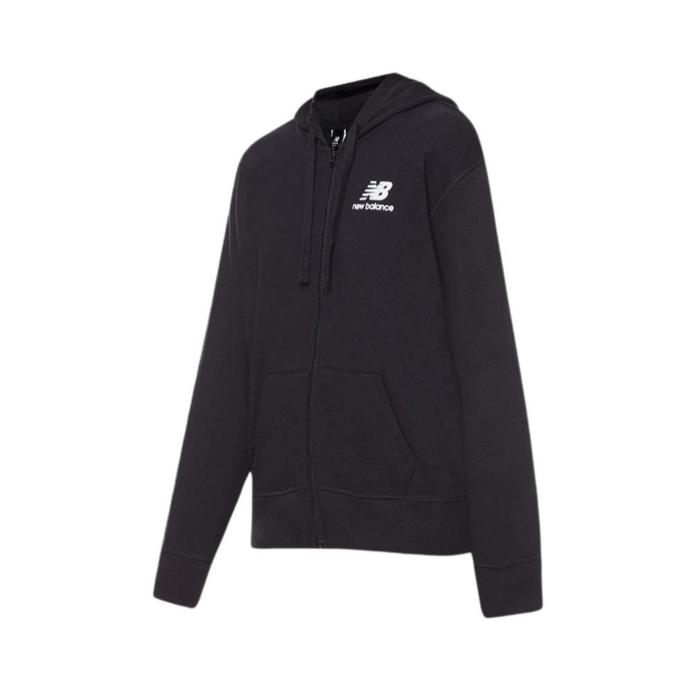 New Balance Broderad Full Zip Hoodie Black, Dam