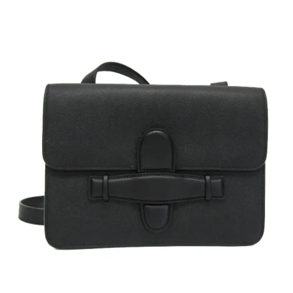 Celine Vintage Pre-owned Leather shoulder-bags Black Dames
