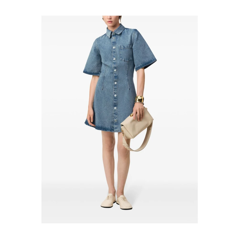 Ami Paris Blauwe Overhemdjurk voor Moderne Vrouwen Blue Dames