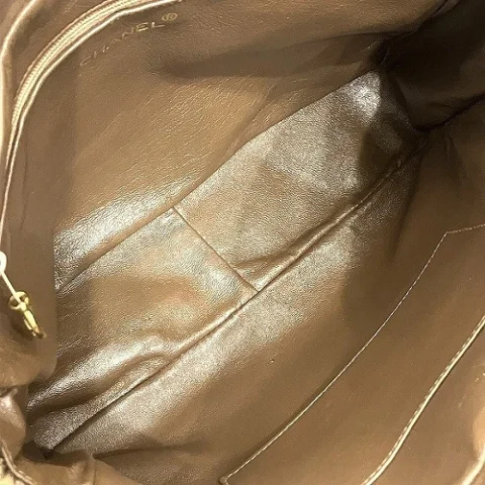 Chanel Vintage Pre-owned Leather chanel-bags Beige Dames