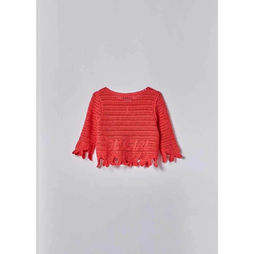 Blugirl Stijlvolle Gebreide Cardigan Sweater Orange Dames