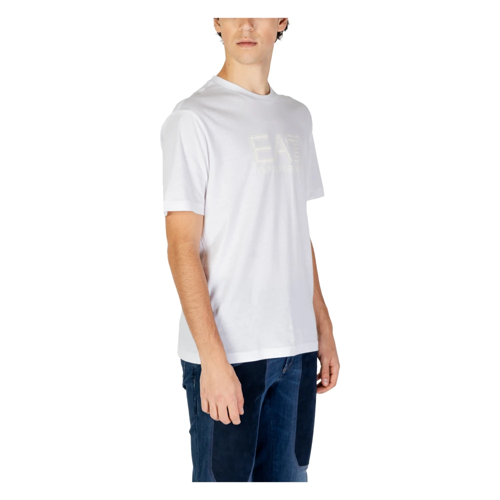 Emporio Armani EA7 Heren katoenen T-shirt en polocollectie White Heren