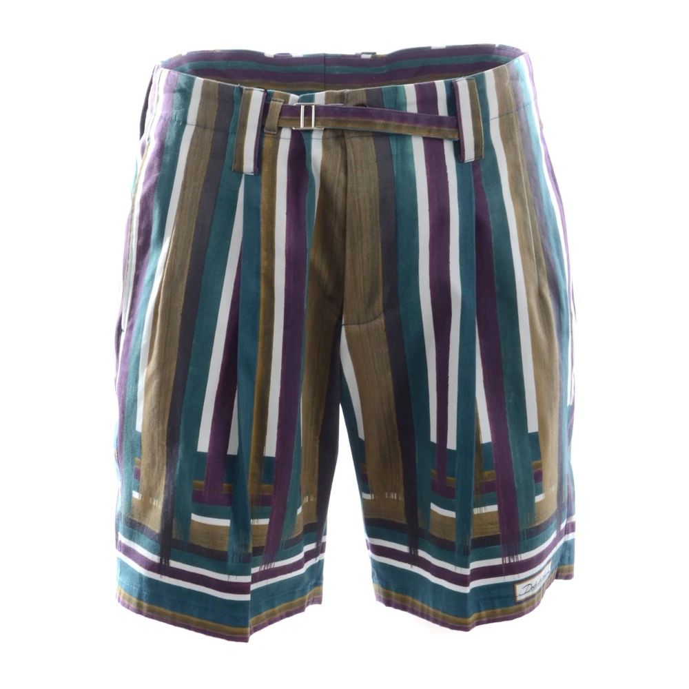 Dolce & Gabbana Men's Green Casual Shorts,, Striped Bermuda Shorts For 2XL
