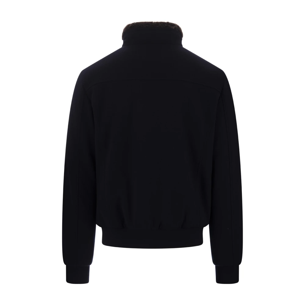 Moorer Navy Blue Bellati Smooth Blouson Blue Heren