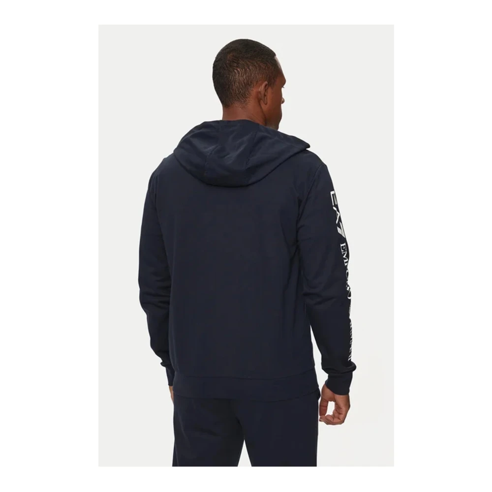 Emporio Armani EA7 Hoodie 100% Katoen Ea7 Blue Heren