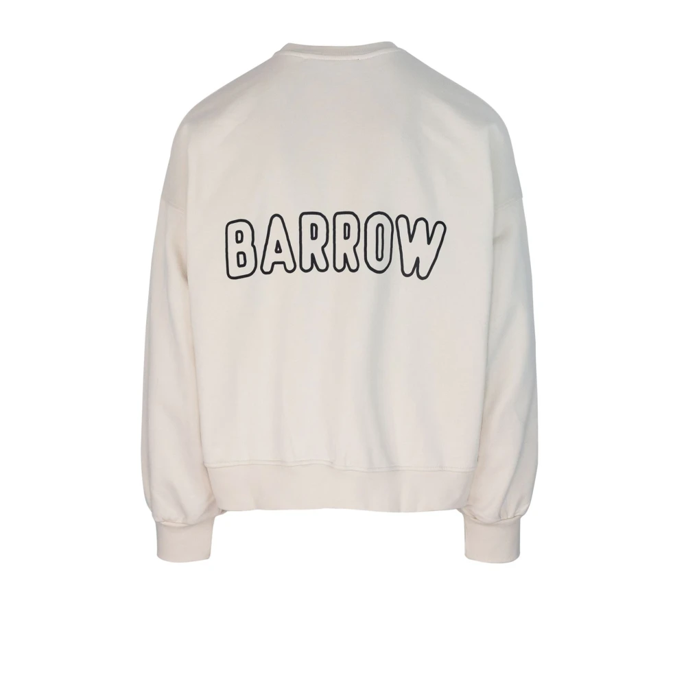 Barrow Witte Sweater met Flock Print Beige Dames