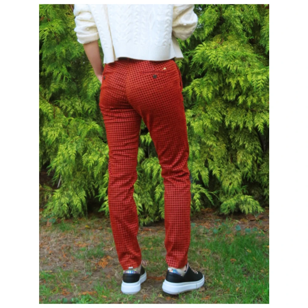 Mason's Jacqueline Pied-de-Poule Broek Red Dames