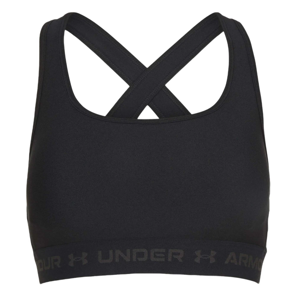 Under Armour Crossback Mid Bra Top Black, Dam