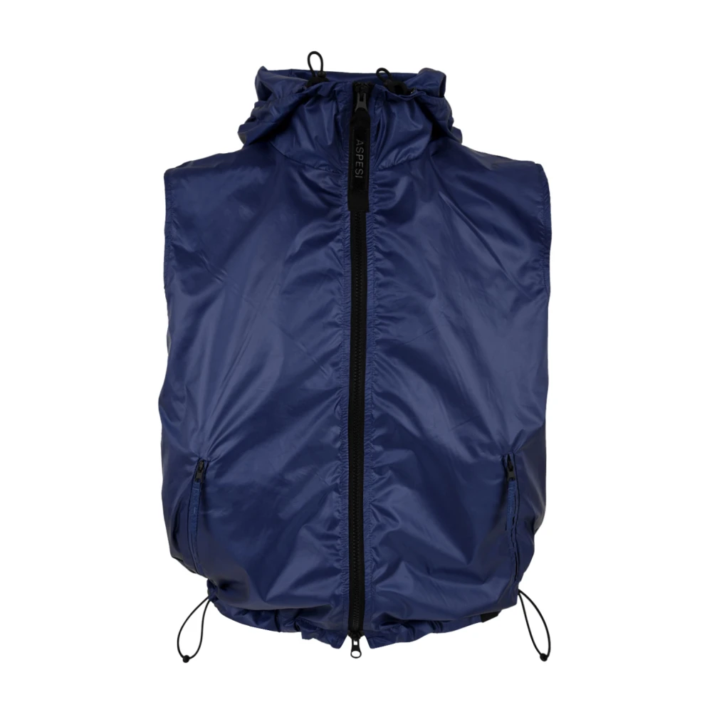 Aspesi Blauw Vest Blue Heren