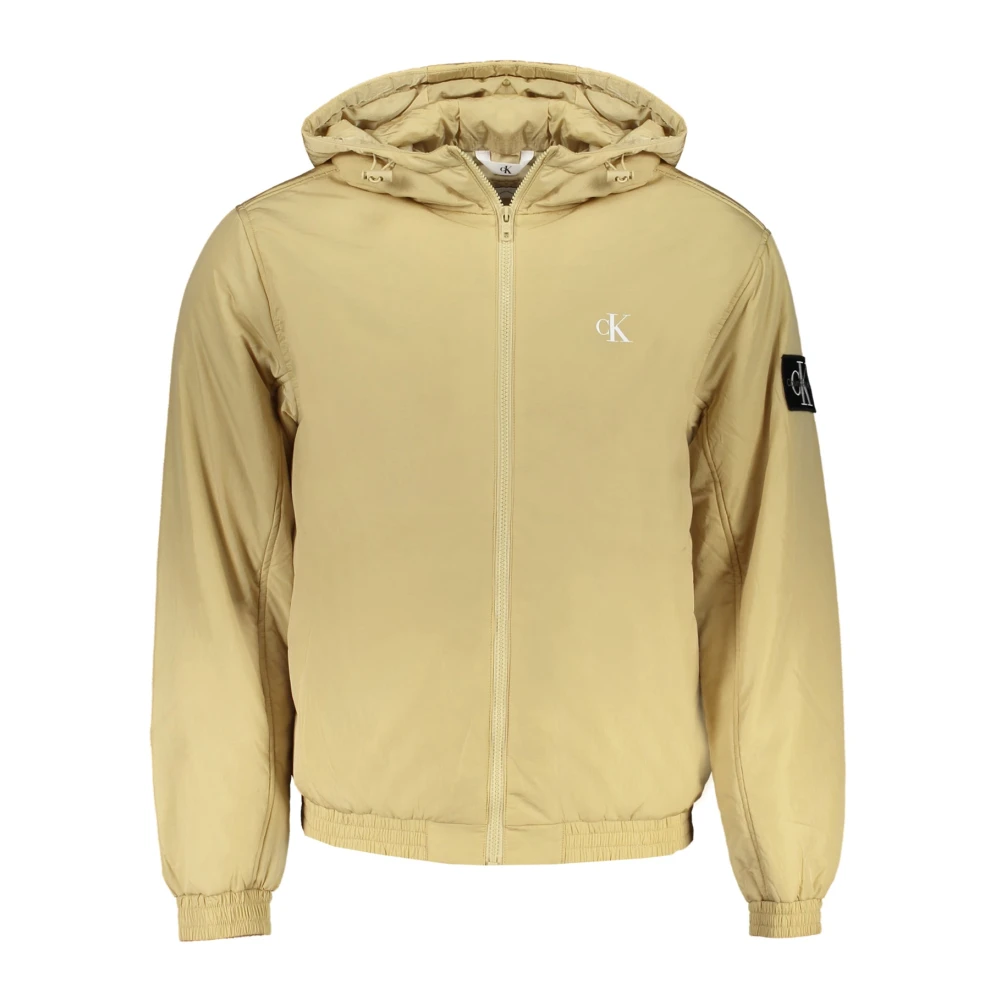 Calvin Klein Beige Polyester Hoodie met Print Beige Heren