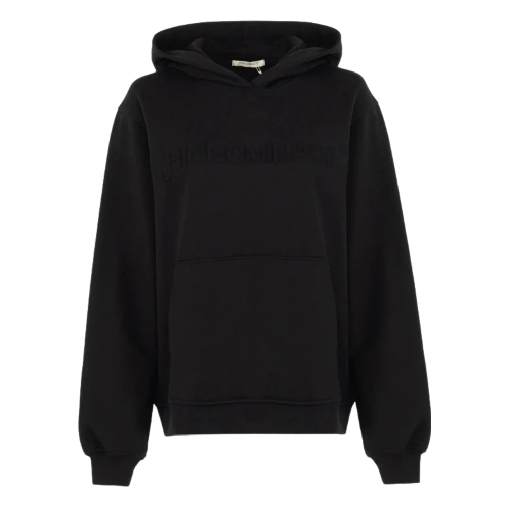Hinnominate Zwarte Katoenen Hoodie Sweater Black Dames