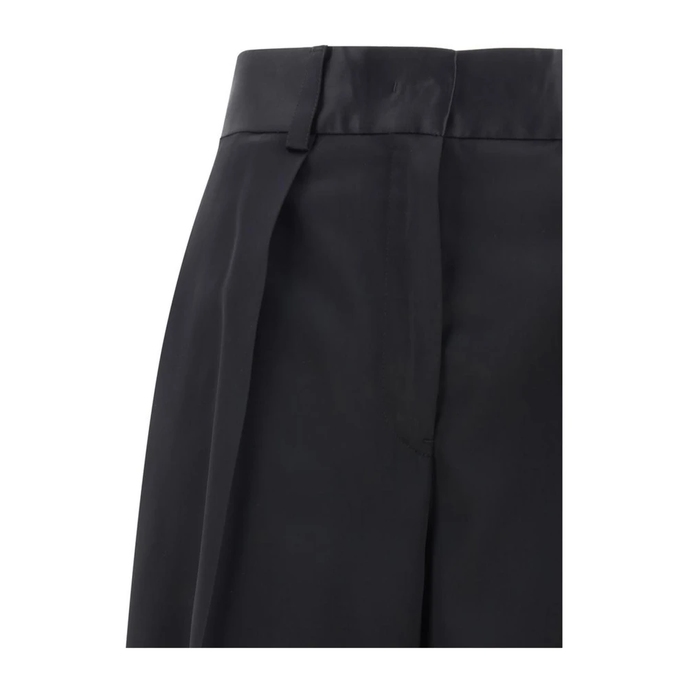 Jil Sander Wijde Broek met Zakken Black Dames